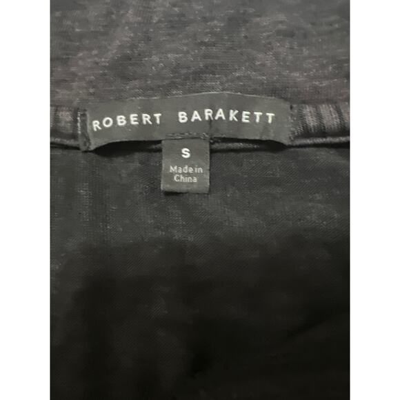 Robert Barakett Adison Long Sleeve Johnny Collar Polo in Charcoal Gray Size S - Picture 6 of 7
